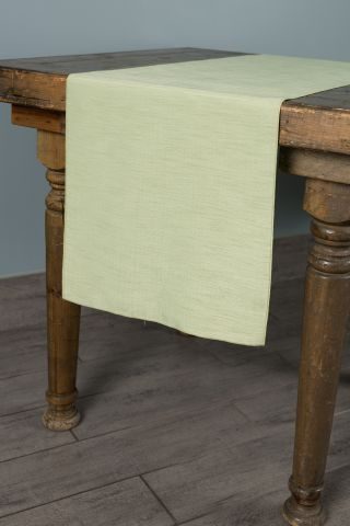 Shantung Avocado Shantung table runner